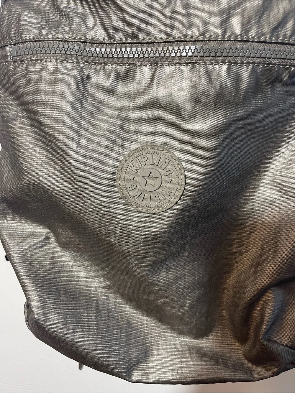 Kipling Metallic Silver Men's Backpack
